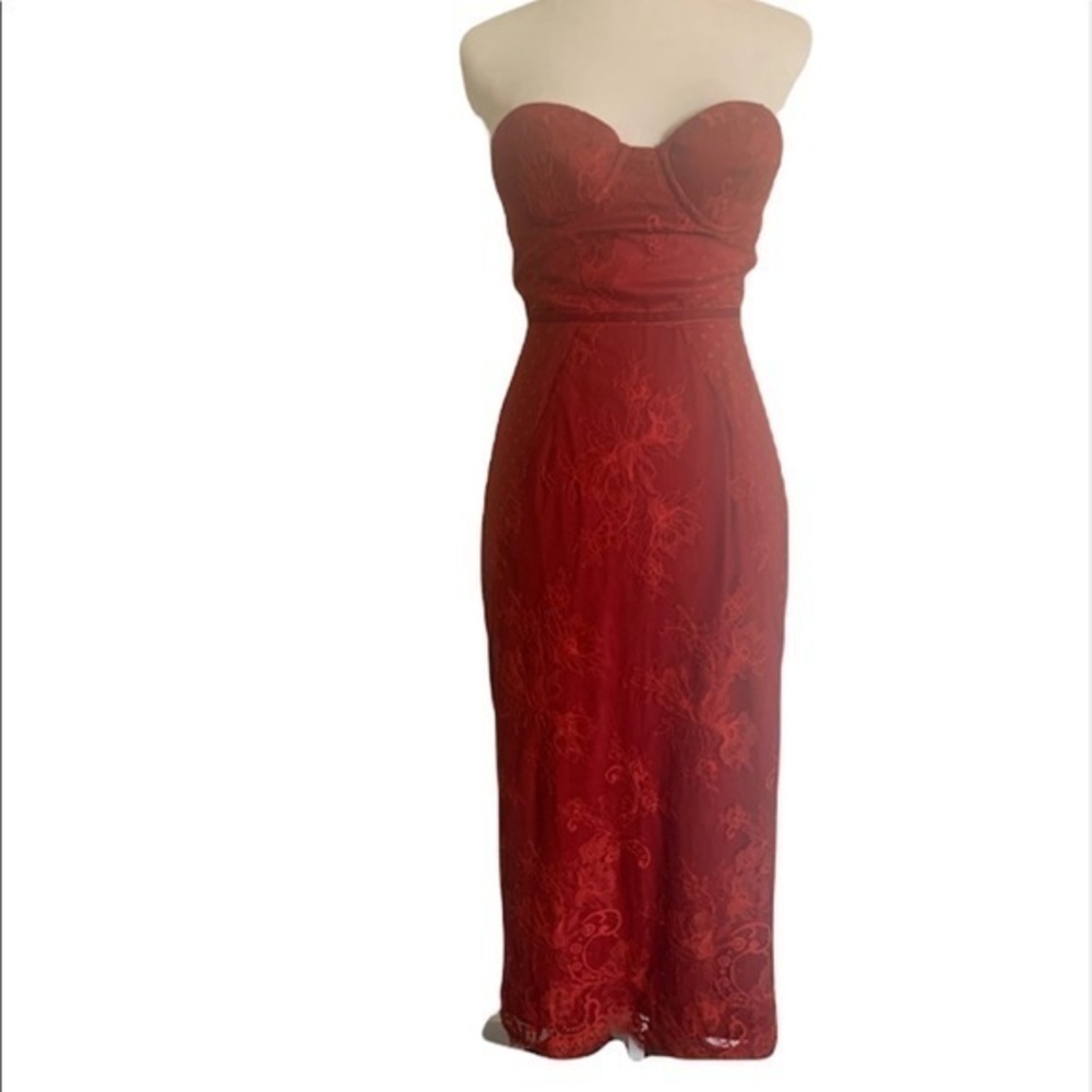 Lovers + Friends Red Lace Mini Dress - Picture 4 of 13